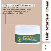 Perenne Hair Retardant Cream | Hair Reduction Lotion For Reducing Unwanted Body And Facial Hair In Men And Women | Natural|Paraben Free|Dermatologist Tested- 1 Pack (8G)