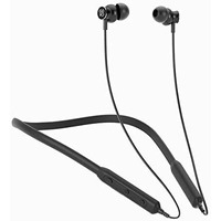 Govo Gokixx 410 Bluetooth Wireless Neckband In Ear Earphone - 8H Battery, 10Mm Drivers, Ipx5, Magnetic Earbuds, Integrated Controls & Lightweight Design (Platinum Black)