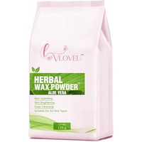 Vloveu Wax Powder For Hair Removal For Women | Hair Removal Powder With Aloevera | Painless Herbal Wax Powder, All Skin Types Hands, Legs, Underarms, Bikini & Intimate Area - 120 Gm (Pack Of 1)