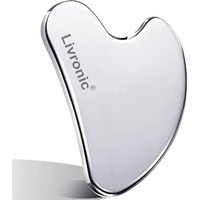 Livronic Premium Ss Gua Sha Tool For Face | 100% 304 Stainless Steel Gua Sha | Facial Tools Metal Gua Sha | Tighten Skin Care Tools | Beauty Tool For Body Eyes Neck Massager Lymphatic Drainage, Sculpting & Neck Massage (Heart Shape)