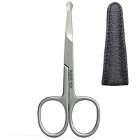 Rubab Men Nasal Safety Personal Grooming Scissor For Nose Hair, Beard, Mustache And Eyebrow | Safety Blunt Round Tip & Heavy Duty Non Rusting Ss Metal | Travel Friendly