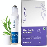 Be Bodywise Hair Growth Pack, 30 Day Pack, Biotin Hair Gummies (30 Gummies) & Rosemary Hair Growth Serum (Roll-On) 30Ml, For Hair Fall & Hair Thinning - Grams