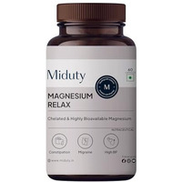 Miduty Magnesium Relax Supplement 1000Mg - Double Strength Magnesium Bis Glycinate And Oxide | Leg Cramps, Muscle Cramp,Migraine,Good Sleep | 60 Capsules