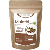 Florecer Mulethi Powder For Face, Hair | Organic Yashtimadhu Powder, Liquorice (Licorice) Powder For Skin - 100 Gram