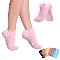 Kaththai Moisturizing Silicone Gel Socks For Dry Cracked Feet - Repairing And Softening Winter Lotion Socks (Multicolor)