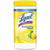 Lysol 77182Ea Disinfecting Wipes,80 Wipes/Tub, Lemon/Lime Blossom