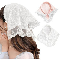 Maycreate 2Pcs Hair Band For Women Stylish Boho Lace Head Scarf For Women Countryside Triangle Bandana Headband Soft Head Coverings Comfy Beach Headwraps Hair Scarf Gift For Women, Girls