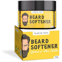 Rubab Men Beard Softener For Men |With Goodness Of Shea Butter, Avocado,Olive & Aloe Vera| Beard Cream For All Hair Type Balm Boosts Itch Free, Conditioned & Softened Texture| 40G,1 Count