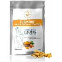 I K Beauty - Turmeric Full Body Wax Powder, 10 Min Painless Natural Face And Body Hair Removal Waxing Powder, Easy To Use At Home, No Harmful Chemicals - No Irritation, No Skin Rashes (100G)