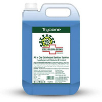 Trycone Hand Sanitizer Liquid Refill Pack 5 Ltrs, Kills 99.9% Germs, Who Recommended Formula, Fda Approved, 70% Alcohol, Multipurpose Disinfectant For Hands & Surfaces, Made In India