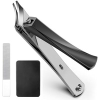 Maycreate 2Pcs Slanted Nail Clipper Heavy Duty Stainless Steel Nail Clipper Portable Angled Nail Clipper For Fingernails Toenails No Splash Nail Clipper For Thick Toenails And Ingrown Nails