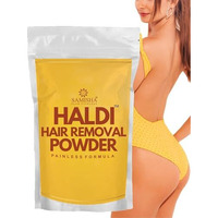 Samisha Herbal Wax Powder For Hair Removal - Haldi Wax Powder For Hair Removal | 5 Min Full Body Wax For Men & Women For All Skin Types | Turmeric Wax Herbal Powder