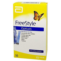 Optium Free Style 50 Strips With 100 Needles And One Lithium Cr2032 Battery