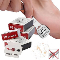Sunkizzrs Stainless Steel Corn Hard Tough Skin Remover Shaver Foot Blades40 PcsReplacement Spare Blades For Corn Plane/Foot Callus Remover/Hard Skin Heel Shaver/Pedicure Cutter Tool (Only Blades)