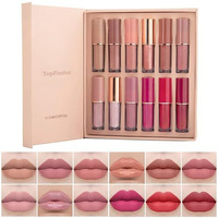 Topfinder Nude Lipstick Set | Liquid Lipstick Combo Set | 12Pcs Matte Lipsticks For Women Waterproof| Long-Lasting & Non-Transfer Lip Oil Shades | Liquid Lipstick Combo Pack |