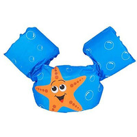 Koochie-Koo Cute Star Fish Printed Cool Beach/Pool Party Float Arm Bands Swimming Trainer Vest Life Jacket Safety Gear For Baby Boys And Girls From 2 To 6 Years 22 To 55 Lbs (Pack Of 1, Blue)