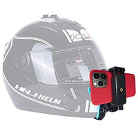 Hiffin Helmet Chin Strap Mount With Mobile Clip & Screw Compatible With All Smart Phones Go Pro Hero (Helmet Mount Kit, Helmet Mount Kit)