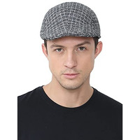 Fabseasons Men's Polyester Golf Flat Cap (Mc82-Grey-Golfcap_Grey_Free Size)