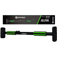 Myfigo Pullup Bar For Home  Adjustable Pull Up Bar For Home Workout | No-Drill Wall Mounted Pull Up Bar | Heavy-Duty Pullup Bar (65-90Cm, 150Kg Load Capacity)
