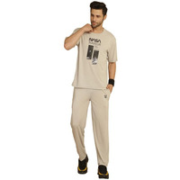 Mack Jonney Printed Light Grey Round Neck Cotton Oversize Half Sleeves Co-Ord Set Tracksuit For Men-Mack52888-T_Os_Prt_63_Lgrey_D10_Lgrey___2-L