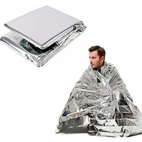 Linist Emergency Mylar Thermal Blankets - 2 Packs Waterproof And Weatherproof Perfect For Conserving Body Heat In Emergency Survival Situations (Color May Vary)
