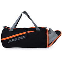 Sfane Gym Bags For Men With Separate Shoe Compartment Sports Gym Bag For Women Duffle Bags For Gym, Duffel Bags Sports Bag - Black & Orange