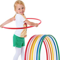 Fitfix Hula Hoop Exercise Ring For Fitness | Hula Hoop For Boys,Girls, Kids Non-Collapsible/Non-Detachable (Multi Color) (22 Inch / 55 Cm Diameter, Pack Of 2 Pcs)