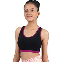 Dchica Cotton Sports Bra For Girls&Girls,Non-Padded&Non-Wired Beginners Full-Coverage For Teenager Kids,Comfortable And Stylish Active Wear,Gym,Training Slip-On Kids Full-Coverage Seamless Bra