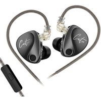 Concept Kart Kz Castor Wired Iem With Mic, Dual 10Mm + 8Mm Dynamic Driver In-Ear Earphone, Harman Target With Improved Bass, 4-Tuning Swtiches, 0.78Mm 2Pin, 3.5Mm Detachable Cable