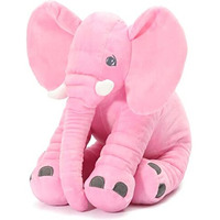 Little Innocents Fibre Filled Stuffed Animal Elephant Baby Pillow With Ball Soft Toy For Baby Of Plush Hugging Pillow Soft Toy For Kids Boy Girl Birthday Gift (Pink, 45Cm) - 1Year Above