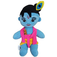 Little Flowers Supersoft Toys - House Hanging Plush Soft Toy For Kids Stuffed For Kids/Baby/Boy/Girl/Child (Krishna Teddy) Janmashtami Gift (30Cm)