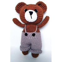 1Mii Sweety Teddy Soft Toy Teddy 6 Inch 15 Cms High | Soft Dolls For Babies Girls Boys Plush Cuddly Stuffed Baby Safe Eco Friendly 100% Cotton Crochet Amigurumi For Age 3Mth+ | Multi Color