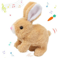 Hopping Walking Bunny Rabbit Toy With Sounds, Jumping Rabbit Wiggling Ears, Twitching Mouth And Nose, Educational Interactive Bunny Rabbit Toy For Baby Kids