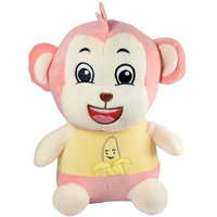 Ultra 12 Inch Smiling Cuddly Fruit Monkey Fully Stuffed Soft Plush Toy For Kids In Multicolor Animal Toy Gift Birthday Anniversary Christmas Diwali Home Decore