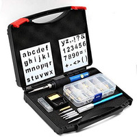 Amicitools Pyrography Kit, 2In1 Wood Burning/Soldering Iron Set With Adjustable Temperature, Chiseled Tips, Blades, Soldering Bits, Tool Bag (40Pcs), Corded Electric