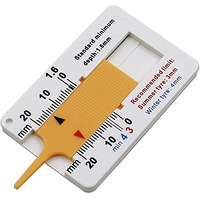 Amicitools Tyre Thread Measuring Gauge, 0~20Mm Depth Gauge For Car Bike Wheel