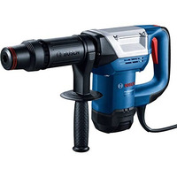 Bosch Gsh 500 Corded Electric Demolition Hammer With Hex, 1,100W, 2,900 Bpm, 7.8 J, 5.6 Kg, Low Vibration + 1 Pointed Hex Chisel, 280 Mm, 17 Mm Shank, 280 Mm& Carrying Case, 1 Year Warranty
