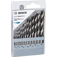 Bosch Professional Hss Pointteq 13Pcs Set| Pointteq Tip For Fast, Efficient Drilling | Wide Range Of Sizes, One Compact Kit | Compact & Sturdy Case For Portability | 13 Metal Drill Bits