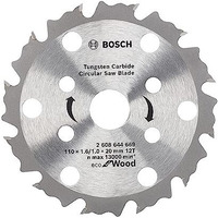 Bosch Coolteq Circular Saw Blade 4''-12T - Eco For Wood - 110 X 1.6/1.0 X 20Mm - Tungsten Carbide