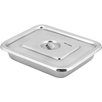Kashi Surgicals Stainless Steel With Cover Instrument Tray With Lid (10X8 Inch)