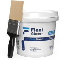 Flexi Glass Clear Shield Transparent Waterproofing Solution For Roof Leakage Crack Seal Agent Roof Water Leakage Solution Water Proof Glue Transparent Glue Waterproofing For Pipe Wall Tiles (1 Ltr)