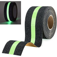 Kitssential Anti Slip Glow Tape Luminous Non-Slip Grip Tape For Stairs & Slippery Surfaces, Self-Adhesive Radium Glow In The Dark Tape, Fall Resistant Skid Strips (2 Inchx16.4 Foot)