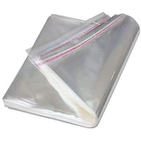 Securement Plastic Transparent Poly Bags For Packing Saree Cloth Sealable | Used For Saree Packing, Shirts Packing Etc. Bopp Poly Bags Self Adhesive (100 Pcs) (14 X 18 Inches)