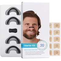 Yogimooni Breathing Nasal Strip Starter Kit (30 Count, Multi) - Boost Oxygen Level, Reduce Snoring, Improve Sleep Quality - Sweat Resistant, Skin Safe Nasal Strips - Extra Strength Snoring Solution Sugar Control Acupressure | Pack Of 30 |