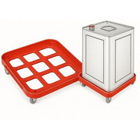 Avirom Oil Can Trolley  Heavy-Duty Rust-Free Fiber Plastic Trolley With Smooth Revolving Wheels  Compact, Portable, Multi-Color Design For Kitchen & Outdoor Use (20Cm X 20Cm X 9Cm)