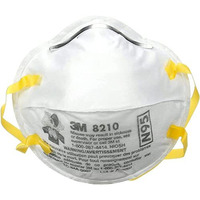 3M 8210 Disposable Respirator N95 Face Mask, Non Woven Fabric, Metal Nose Clip And Elastic Headband, Niosh Approved, Particulate Anti Air Pollution Respirator (Pack Of 20)