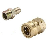 Starq Quick Connect Adapter Fittings For Pressure Washer Hose Pipe M22 X 15 (One Male And One Female Adapter)