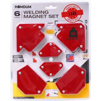 Homdum 1.4Kg 6Pc Multi Angle Magnetic Welding Holder Clamps Set 2X3 Inch Arrow, 2X Triangle, 2X Mini,Welding Tools Strong Magnet Pull For Accurate Alignment Fabrication