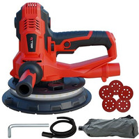 Ibell Dry Wall Sander Ds80-90, 800W, Copper Armature, 1200-2300Rpm, Variable Speed Control, Switch Lock Feature, 8 Hole Vacuum And Led Light