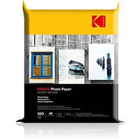 Kodak 180 Gsm 4R (4X6) Glossy Photo Paper  Water Resistant, Pack Of 100 Sheets, Compatible With All Inkjet Printers